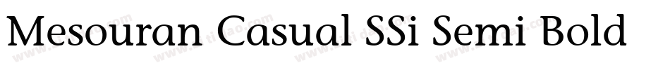 Mesouran Casual SSi Semi Bold Italic字体转换